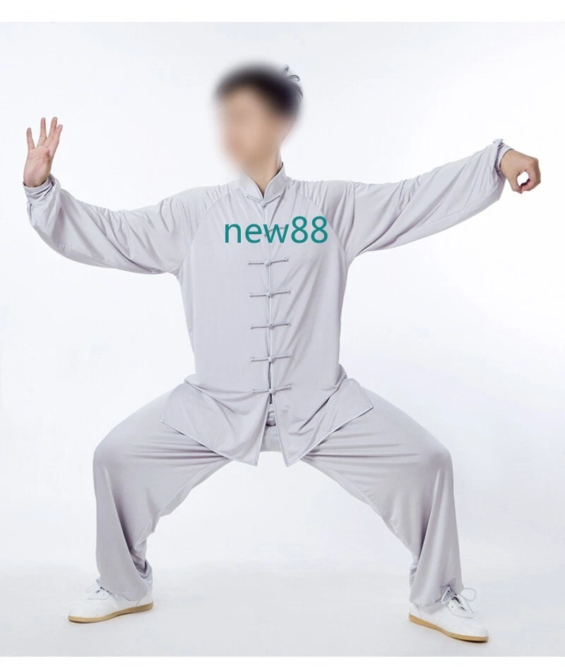 Ropa Tai Chi Elasticidad Hielo Seda Triturada Leche Artes Marciales Ropa Comodidad Foto 2 de 4