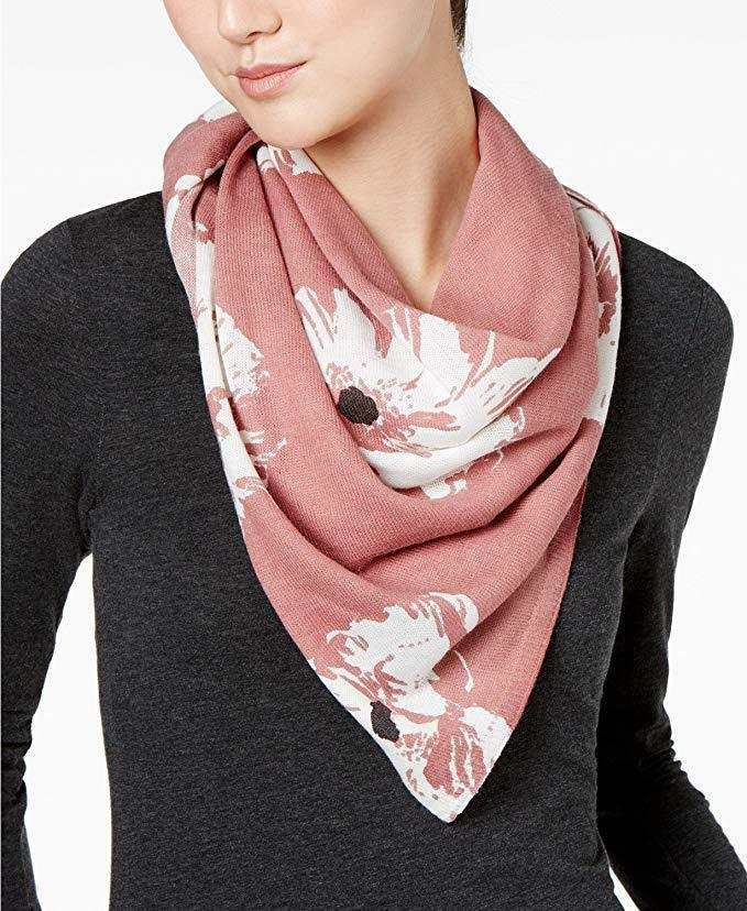 New Women's Vince Camuto Floral Triangle Scarf & Bandana In One