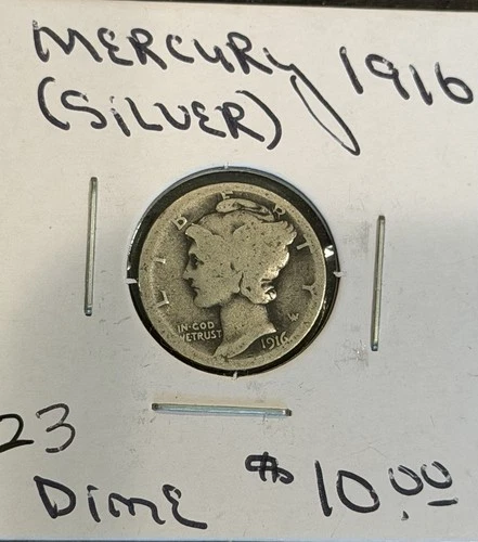 1916 Mercury Dime — photo from another recent sale