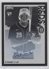 2022 Topps Archives Snapshots Negative Inverse 20/100 TJ Friedl #12 Auto 0vf5