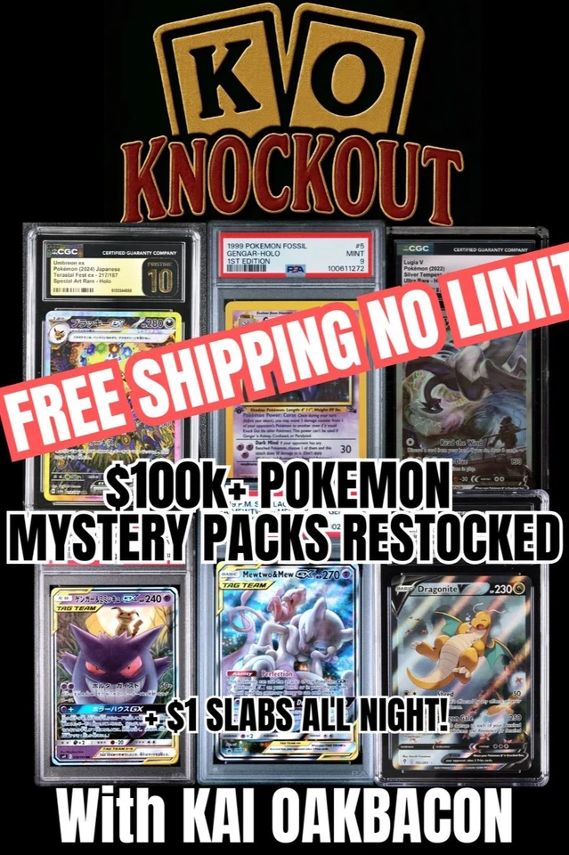$100,000+ POKEMON MYSTERY REPACKS! $1 SLAB AUCTIONS ALL NIGHT!
