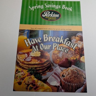 Perkins Restaurant Spring Savings Coupon Book Breakfast Menu Bakery Brochure
