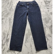 Vintage Lee Jeans Womens 10P PETITE Blue Dark Wash High Rise Tapered Mom Casual