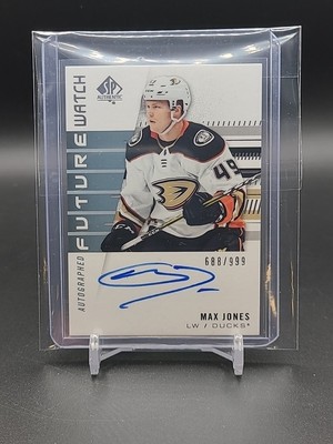2019-20 UD SP Authentic Future Watch Rookie Max Jones /999 Anaheim Ducks