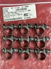 LOT OF (9) MIKALOR SUPRA 17-19mm HEAVY DUTY W2 BOLT CLAMPS M.6 03019012 SS/STL