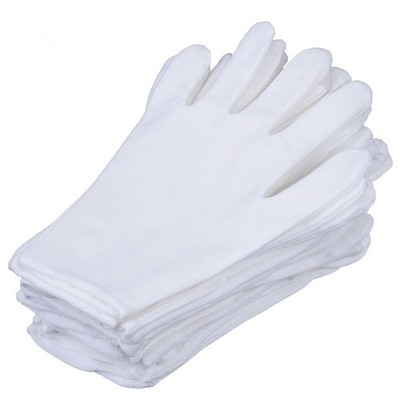 12 Pairs White Cotton Gloves 7.5'' Medium Size,CST, film, coins, CD/DVD, Handl...