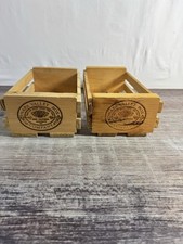 Napa Valley Box Company 2 Vtg Wood Cassette Tape Storage Crates.