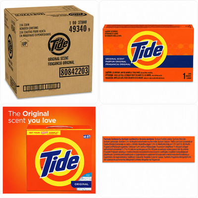 Tide 49340 1.5 oz Original Powder Laundry Detergent 156 Vending Boxes New