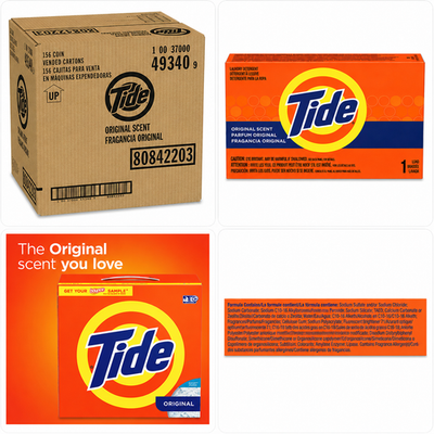 #ad Tide 49340 1.5 oz Original Powder Laundry Detergent 156 Vending Boxes New $88.99