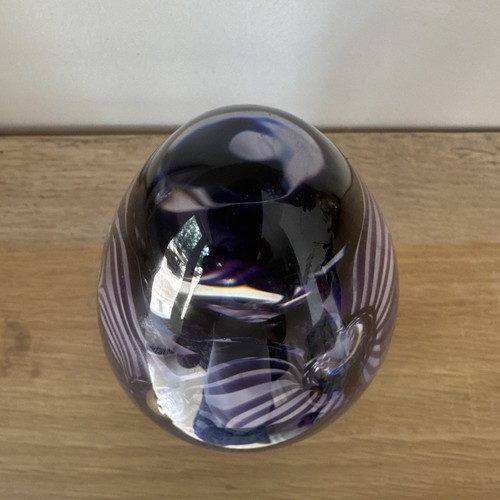 7” Tall Vintage Adam Jablonski Art Glass Teardrop Paperweight Sculpture Signed - Picture 7 of 18