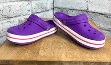 Crocs Crocband Clog Unisex Kids 8 9 Purple Slip On Beach Comfort Water Sandals