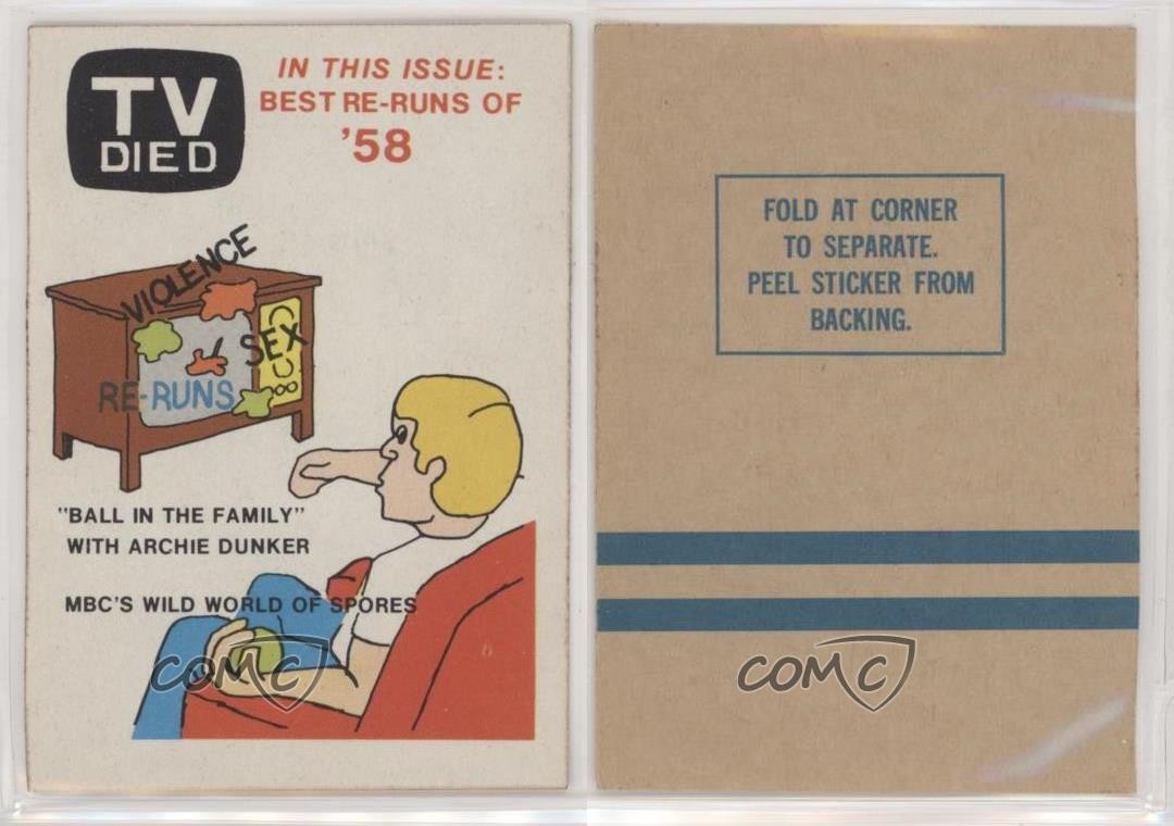 1973-74 Fleer Crazy Covers Series 1 2 Stripe TV Died 0c41 | eBay