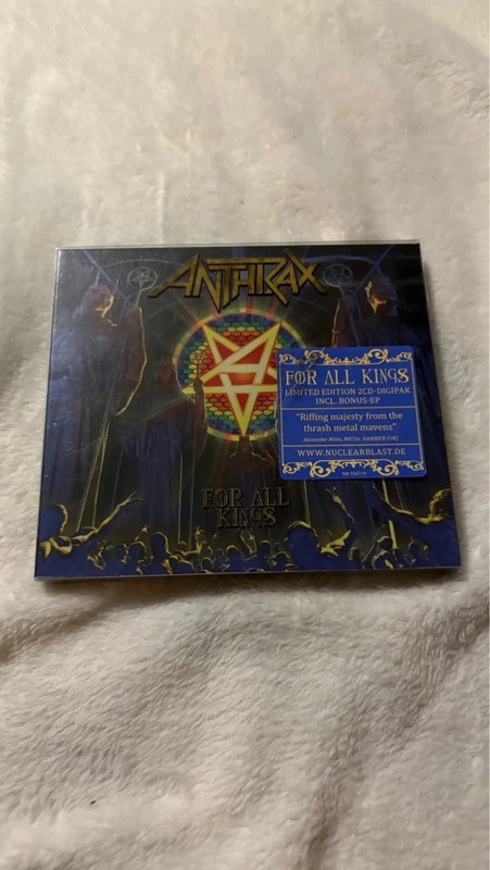 (CD21) For All Kings by Anthrax (CD, 2016) Limited Ed 2CD Digipak Bonus EP