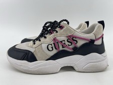 GUESS Zapatillas con Cordones Zapatos para Mujer Talla 8 M Negro Blanco Rosa Logo Envío Rápido
