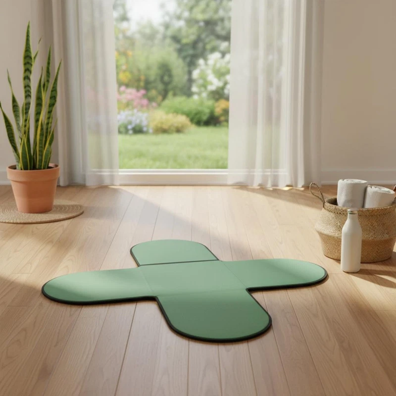 Flower-Shaped Exercise Mat Soft Portable Fitness