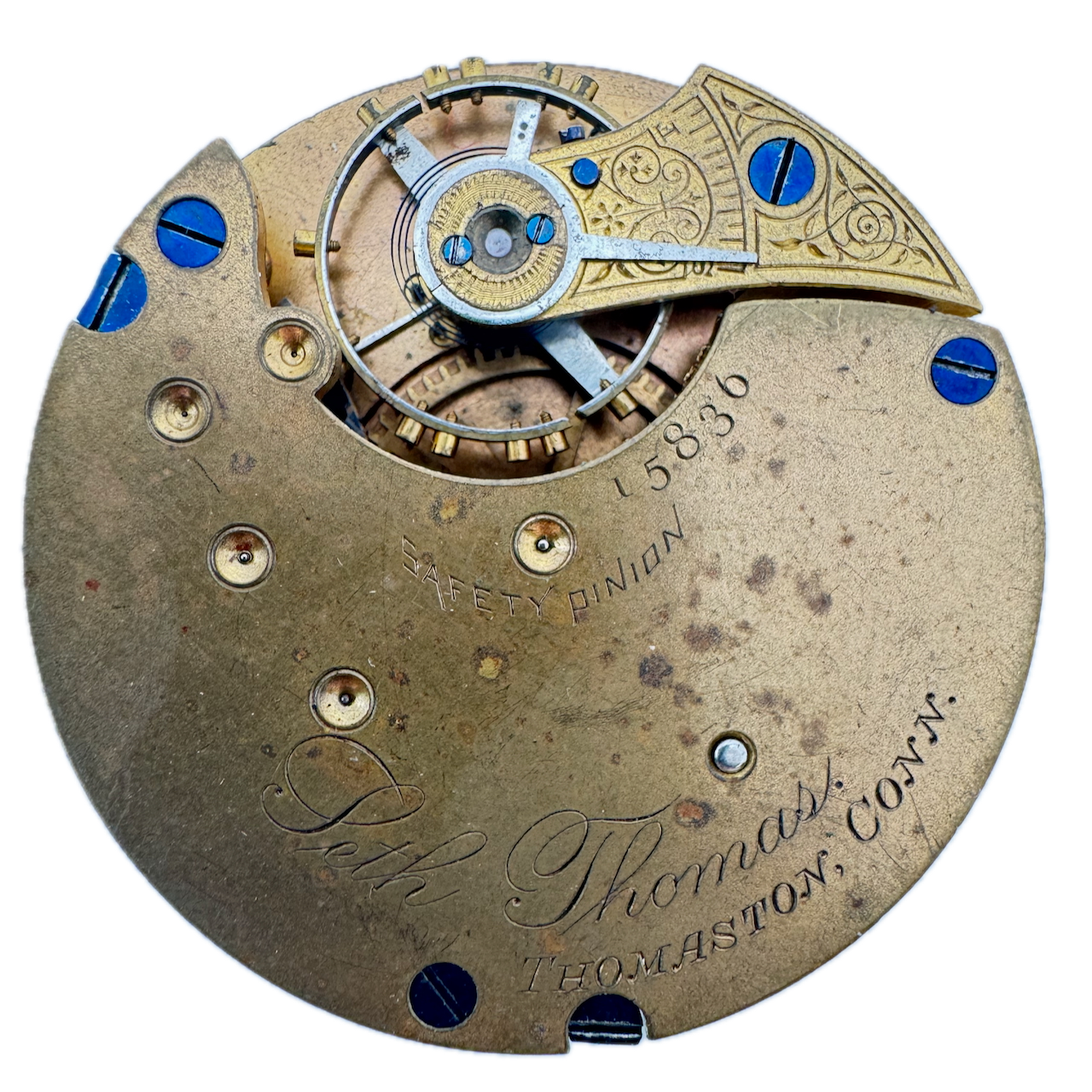 Antique 1885 Seth Thomas 7 Jewel 18s Mechanical Pocket Watch Movement 33 USA