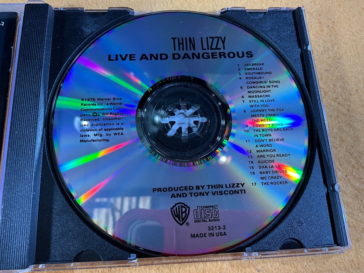 J13-68 THIN LIZZY Live And Dangerous - 1978 - WARNER BROS 3213-2