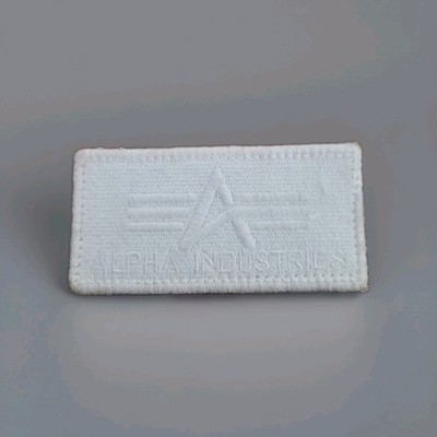 Original Alpha Industries Klett Patch 8x4cm Weiß Bomber Jacke TOP RAR