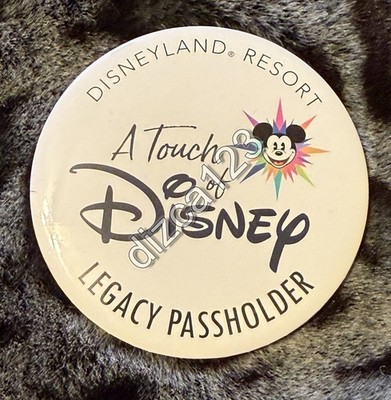Disney Button Disneyland ATouch of Disney Legacy Passholder Mickey Mouse