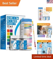 Drinking Water Strips 17 in 1 50 Strips  2 Bacteria Tester Kits, Complete W...