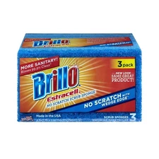 Brillo Estracell Non-Scratch Scrubber Sponge For Kitchen 4.5 " L 3 pc (8-Pack)