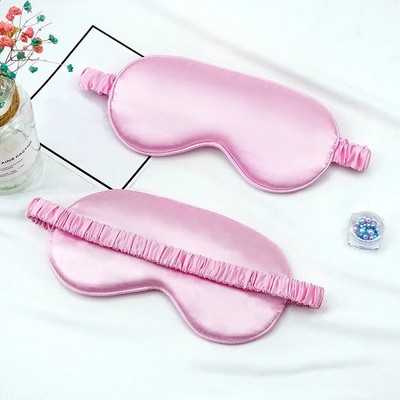 1PC Women Imitated Silk Sleep Eye Mask Portable Travel Eyepatch Nap Eye Patch Re