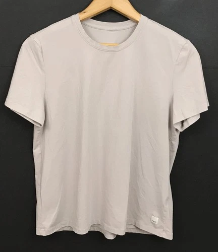 Vuori Women's Feather Tee VW1015 Beige Cotton Blend Short Sleeve T-Shirt Size S