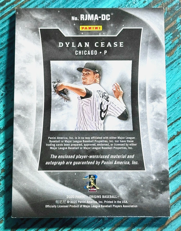 DYLAN CEASE 2020 Panini Chronicles Origins Rookie Jumbo Patch Auto RC/99 RPA - Image 2 of 2