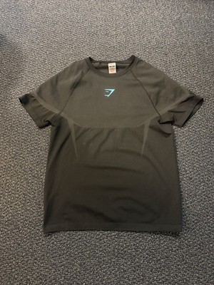 Gymshark Onyx 5.0 V5 Seamless T-Shirt Black/Blue | eBay