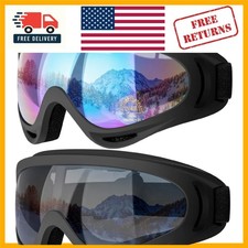 Universal Fit Ski  Snowboard Goggles for Family - 2 Pack with UV Protection