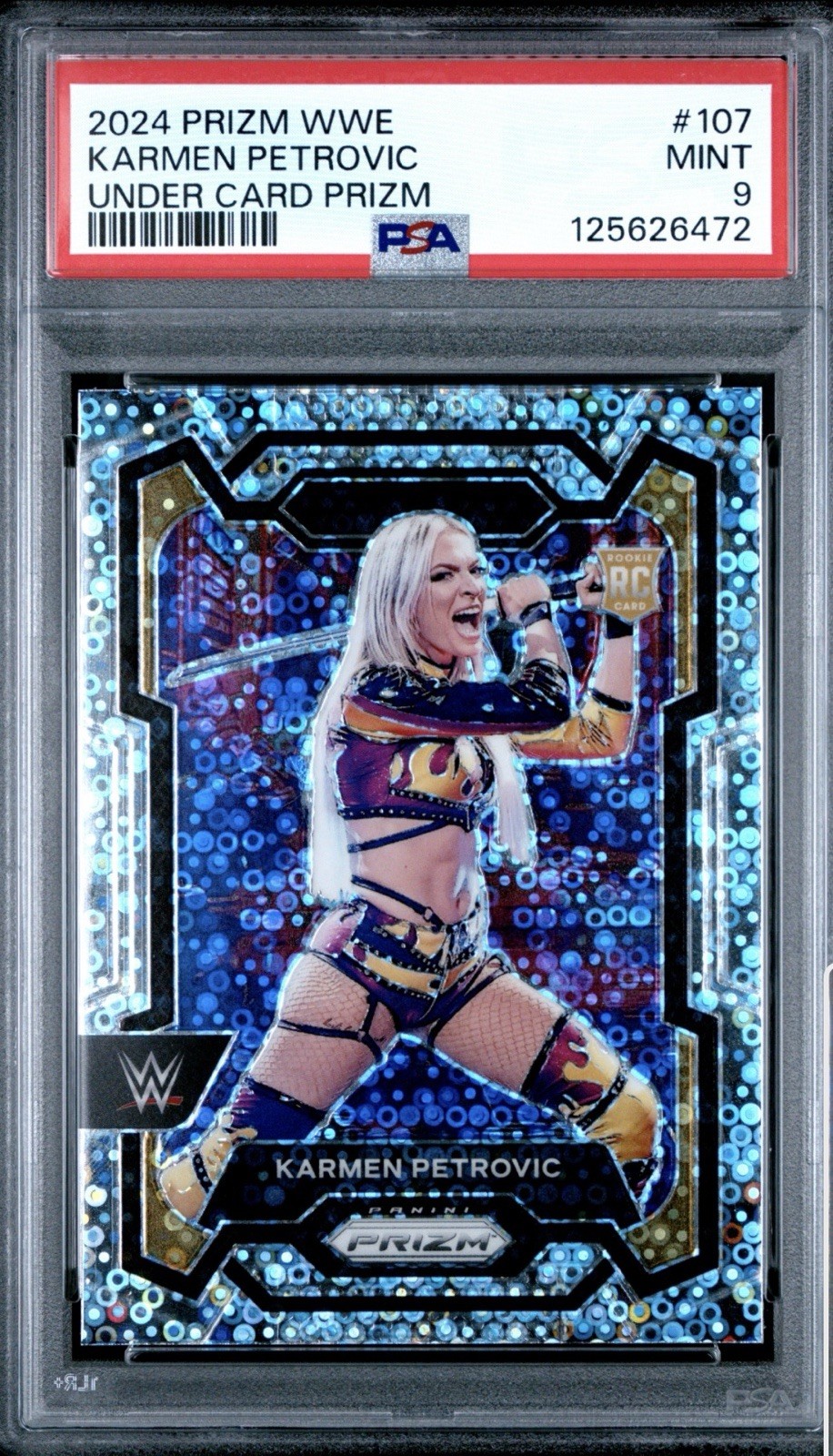 2024 Prizm WWE Karmen Petrovic Under Card Rookie #107 PSA 9 MINT