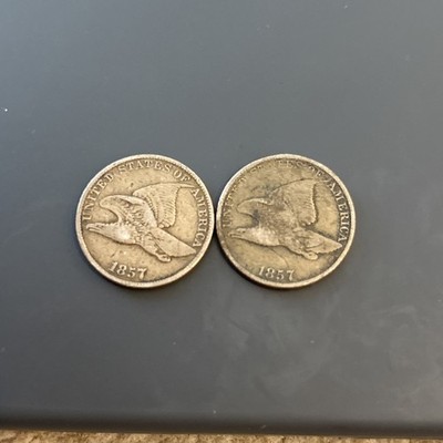 USA 1857 x2 Cent Münze Flying Eagle USA 