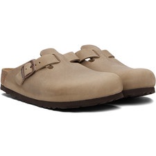 Birkenstock Boston Tobacco Brown Oiled Leather Soft Footbed Clogs Unisex's Shoes