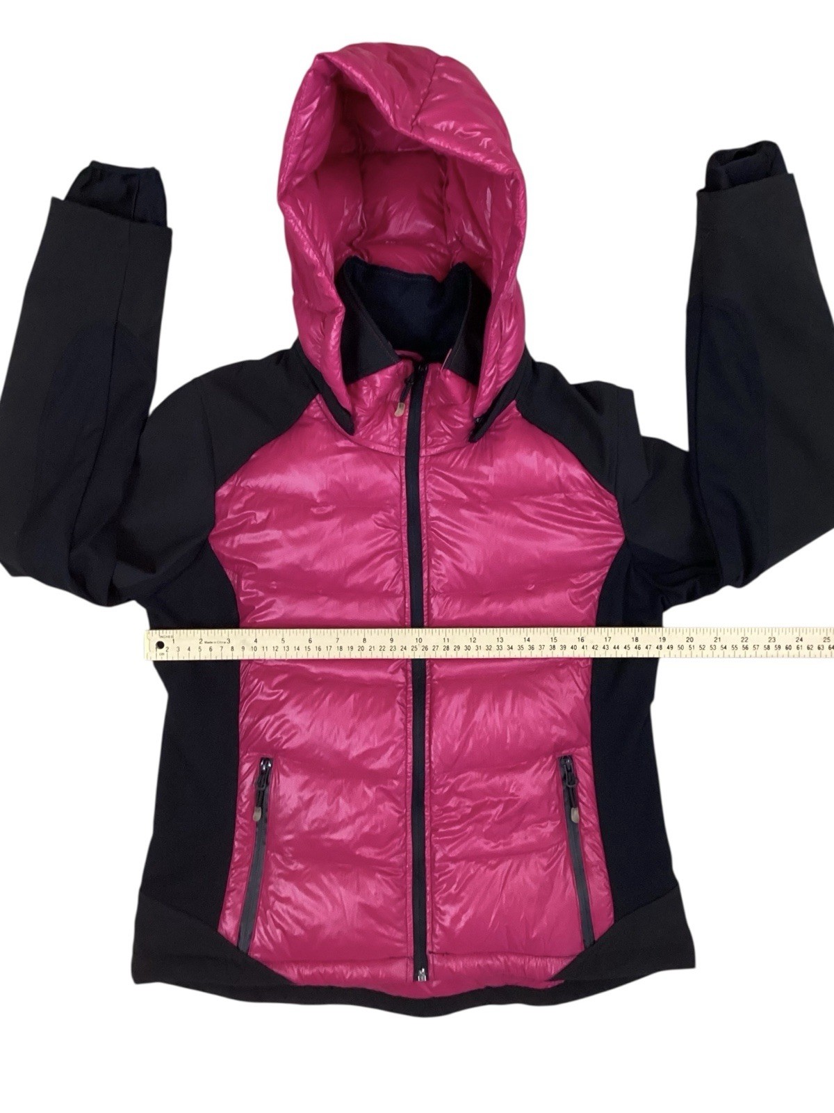 Halifax Traders Jacket Size Large Pink Black Down… - image 11