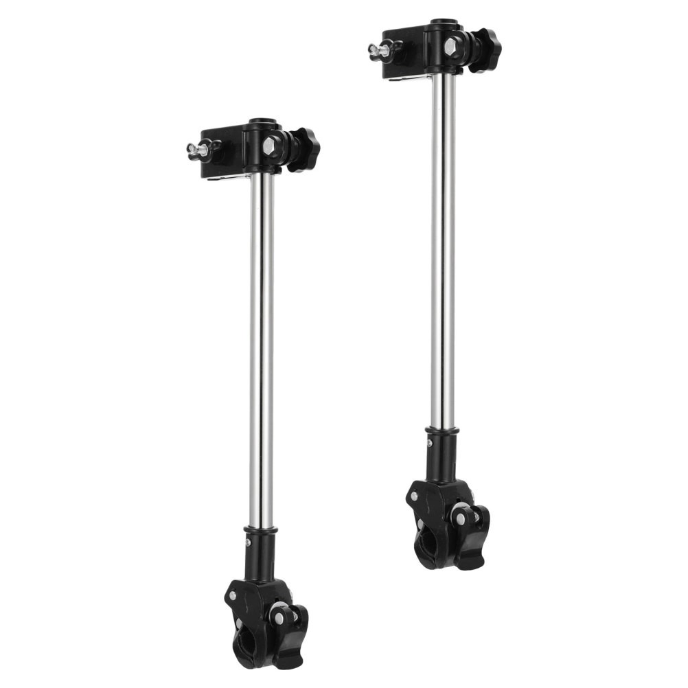  2pcs Bike Umbrella Holder: Adjustable Umbrella Mount Clamp Pole For Stroller