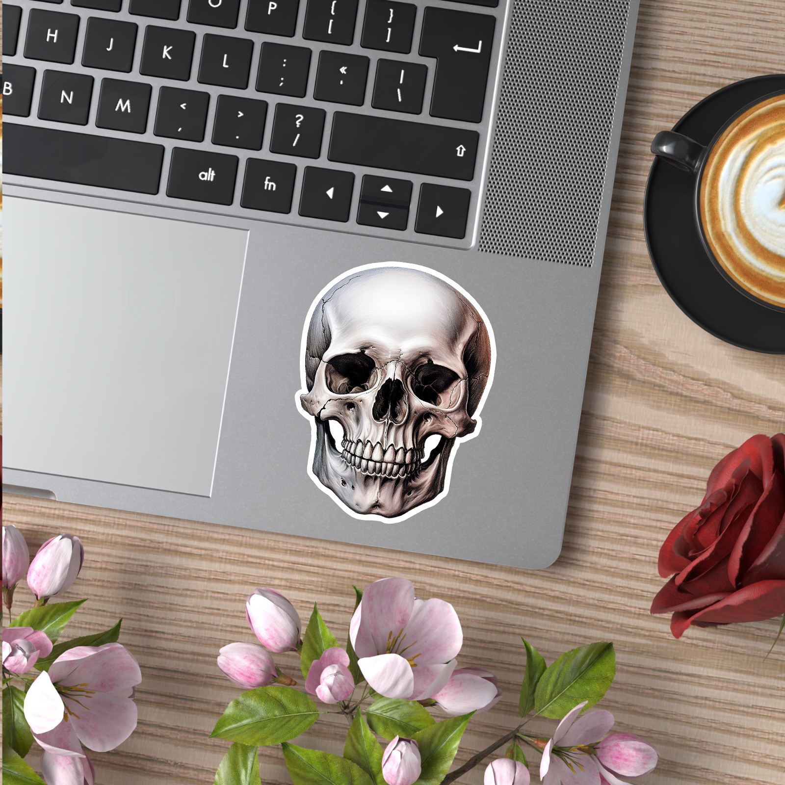 Human Skull - Vinyl Decal Sticker - Car Window Laptop - ebn9717