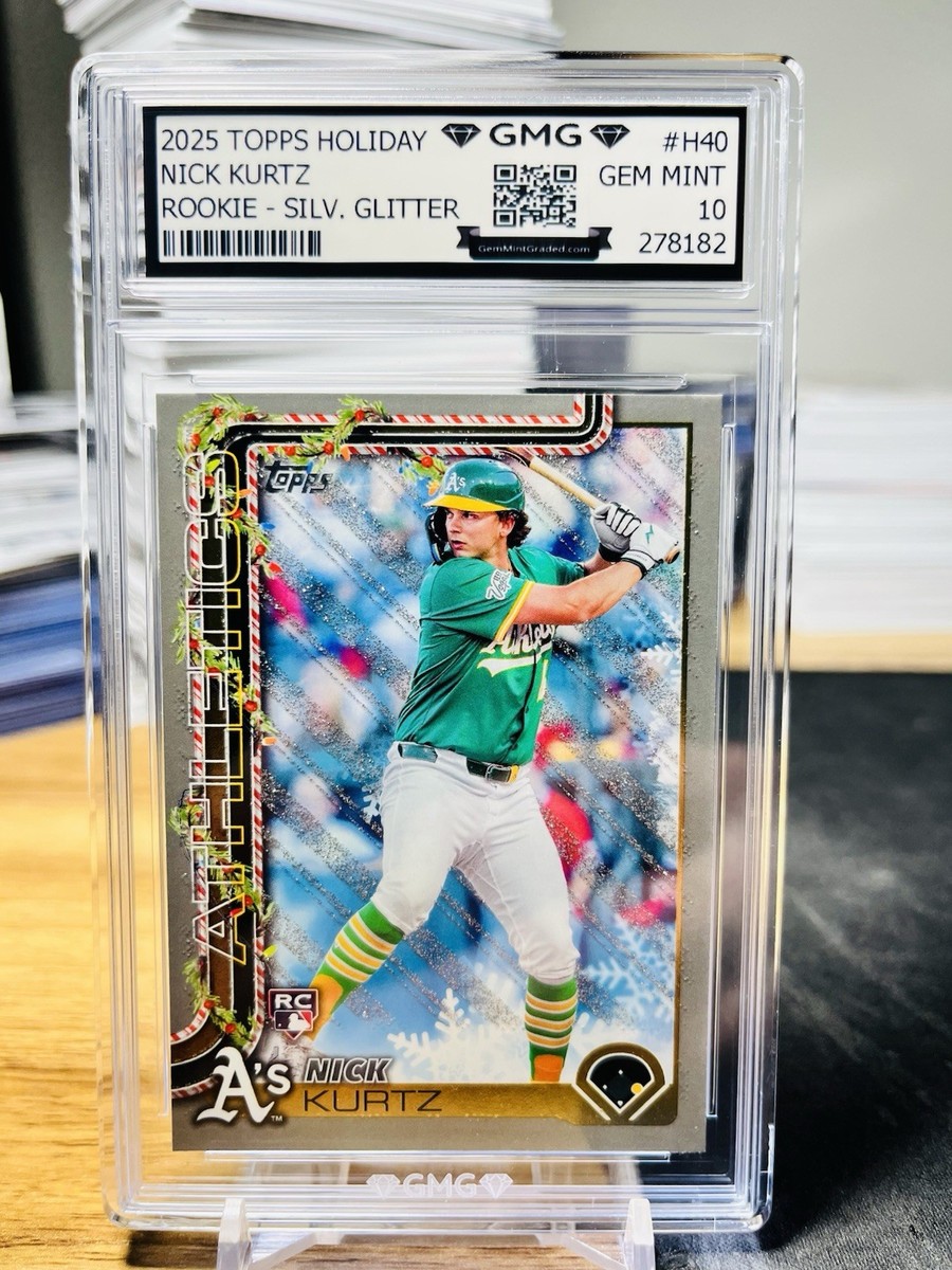2025 Topps Holiday Nick Kurtz Rookie GMG Graded 10 Gem Mint 💎 RC