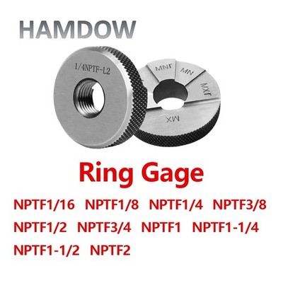 NPTF Ring Gauge American System Taper Pipe L1 L2 L3 Thread Smooth Gage NPTF1/16