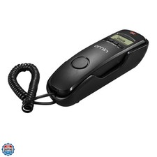 T112 Trimline Corded Telephone with Caller IDBlack