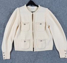 J.Crew Odette Sweater Womens M Beige Wool Ble...