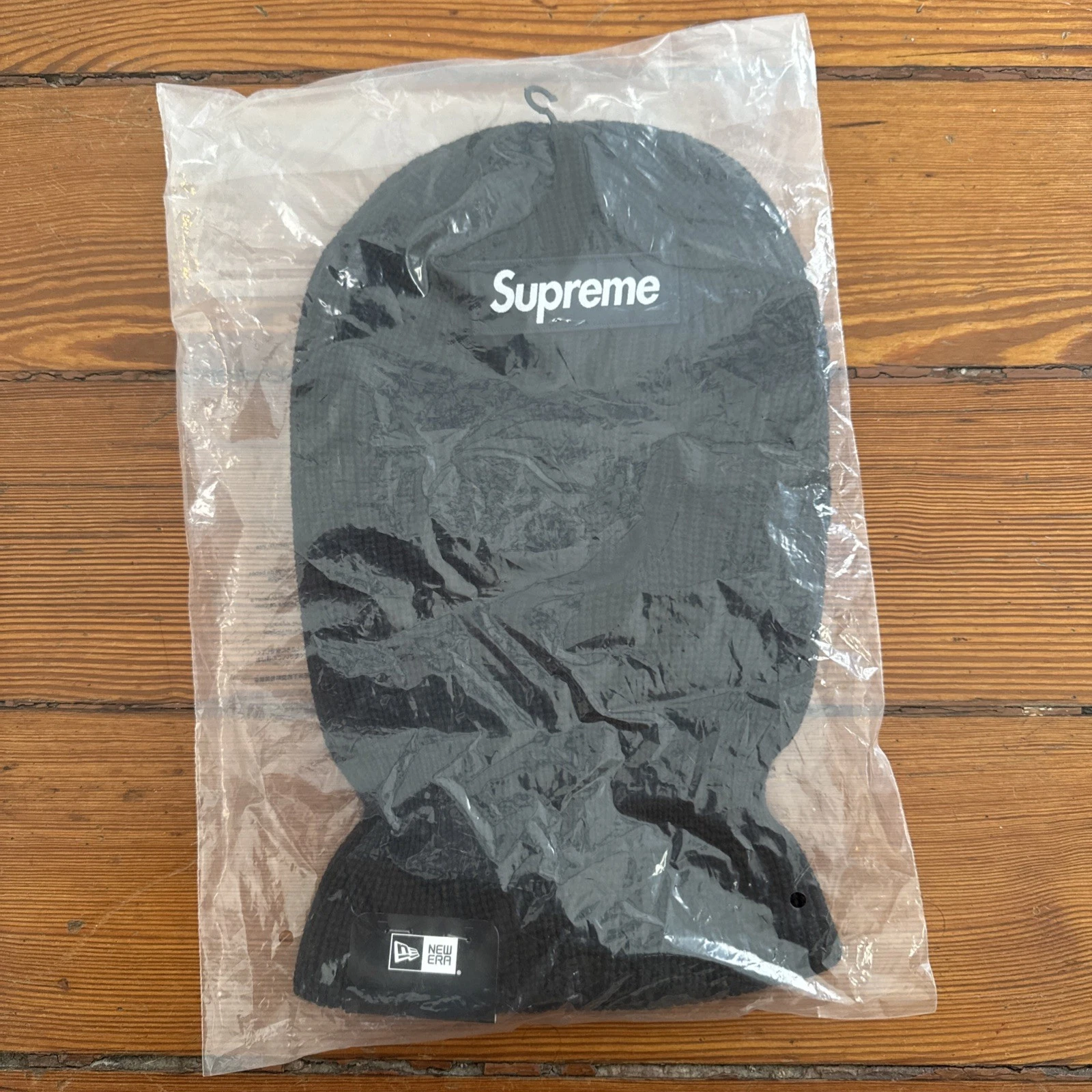 Masque de ski hiver Supreme New Era Box Logo cagoule noir FW24   Taille unique ~ NEUF