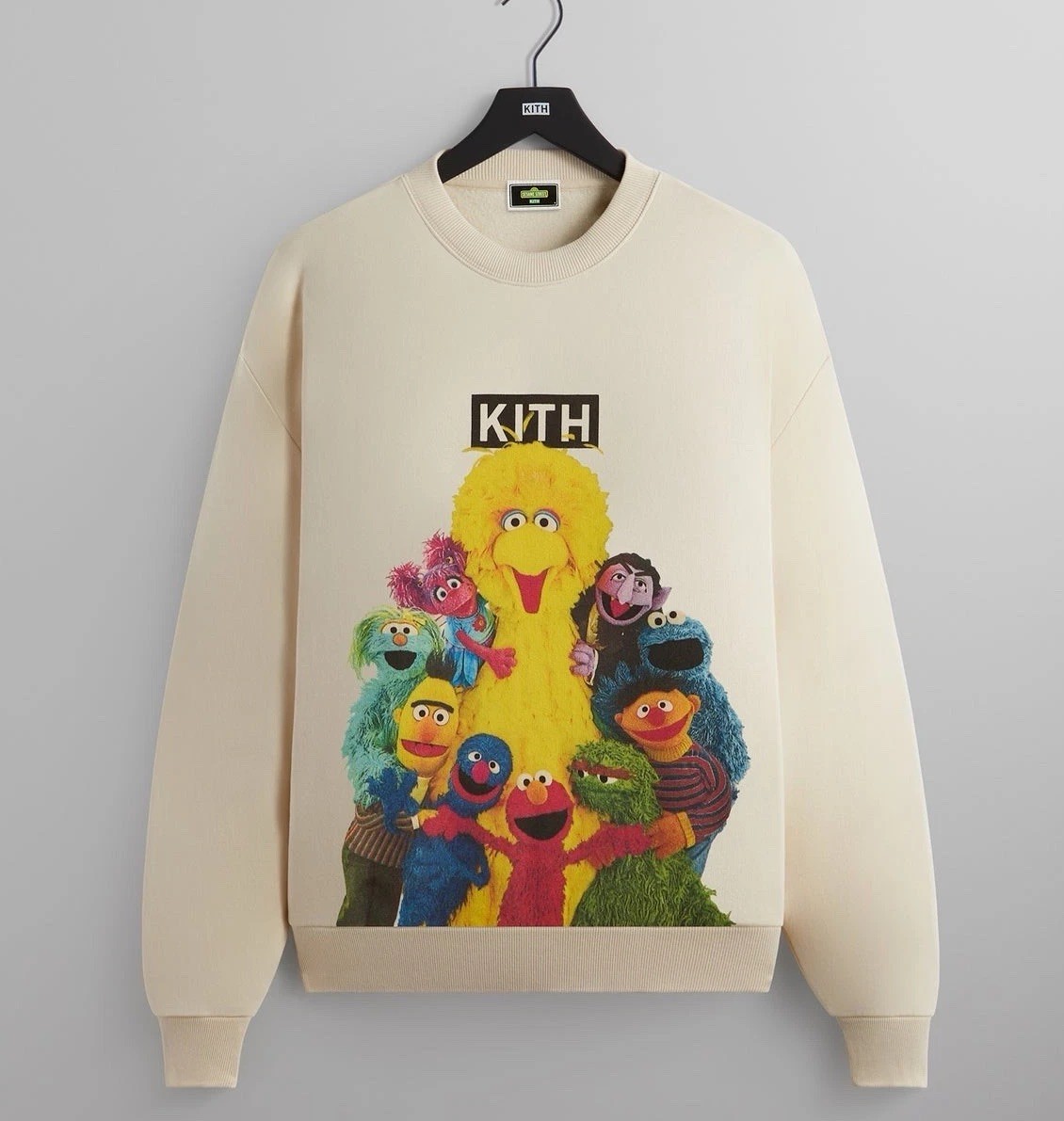 Kith Sesame Street Group Hug Logo Nelson Crewneck Cookie Monster