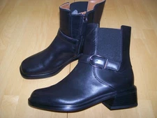 NWOB Franco Sarto *Gratia* Black  Leather Chelsea Ankle Boots Women's 7