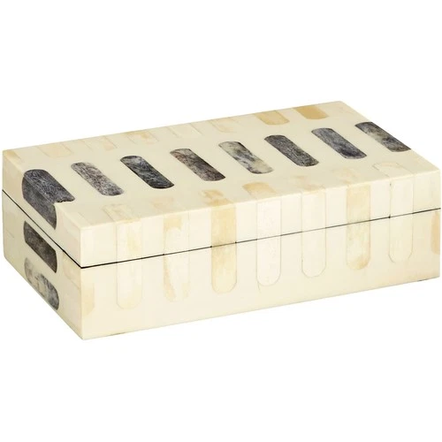 Cyan Design 11148 Manscala Grey and Ivory Container, Small - Picture 1 of 3