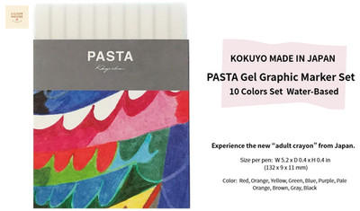 KOKUYO PASTA Gel Graphic Marker Set 10 Farben Set Wasserbasis Japan