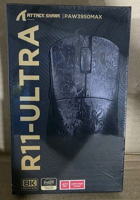 ATTACK SHARK R11 Ultra 8K Carbon Fiber Wireless Gaming Mouse, PAW3950 MAX Sensor