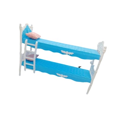 Mini Bunk Bed Classic Pretend Toy for Children Toy Photo Props Fairy Garden