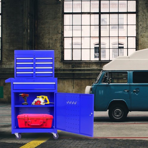Rolling Tool Chest, 5 Drawer Lockable Tool Cabinet with 4 Wheels, Tool Chest ... - Picture 6 of 6