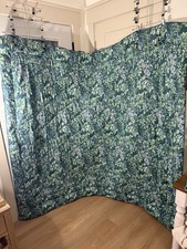 Vintage LAURA ASHLEY BRAMBLE BERRY Queen Reversible Comforter Green Blue