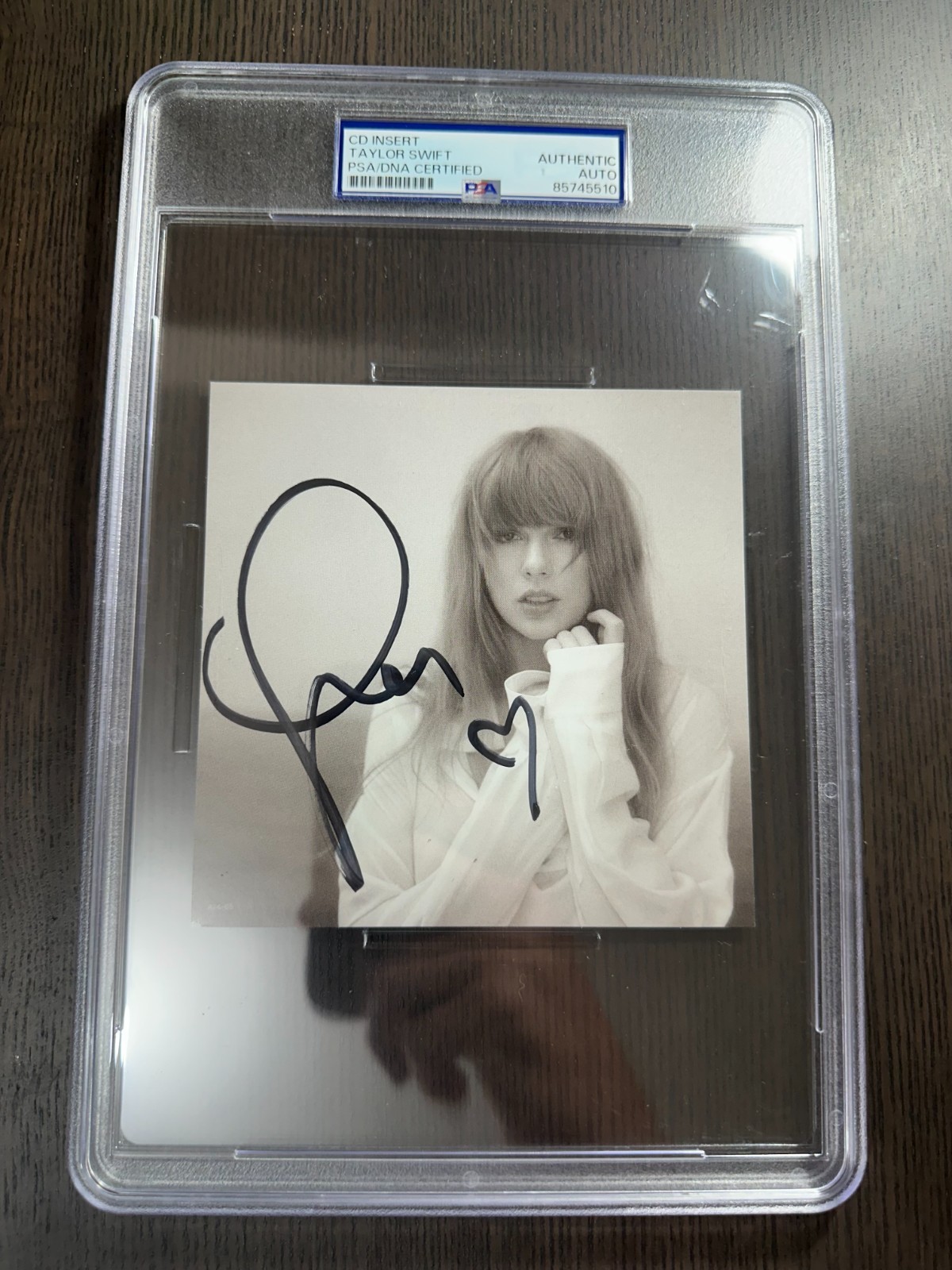 Taylor Swift Signed Tortured Poets CD PSA DNA Signed Autograph Auto WITH HEART